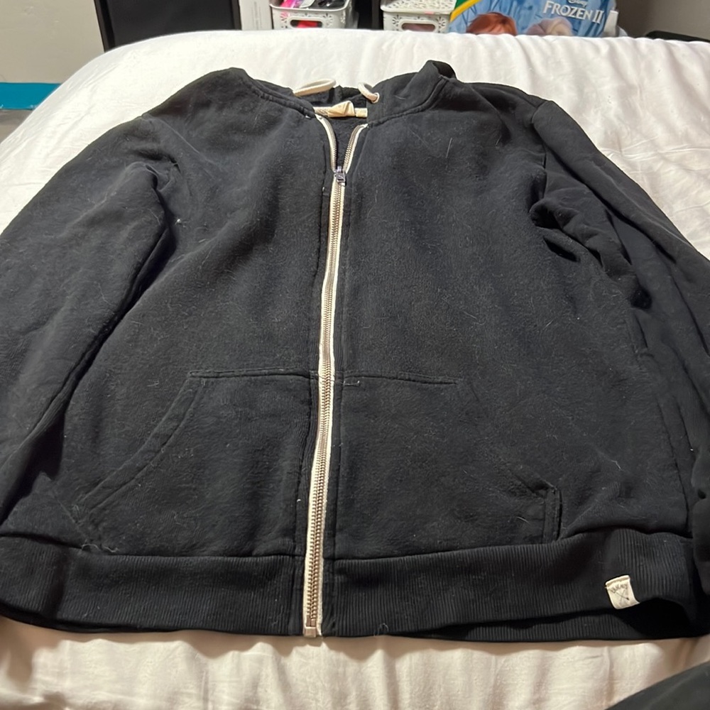 Women’s black zip up